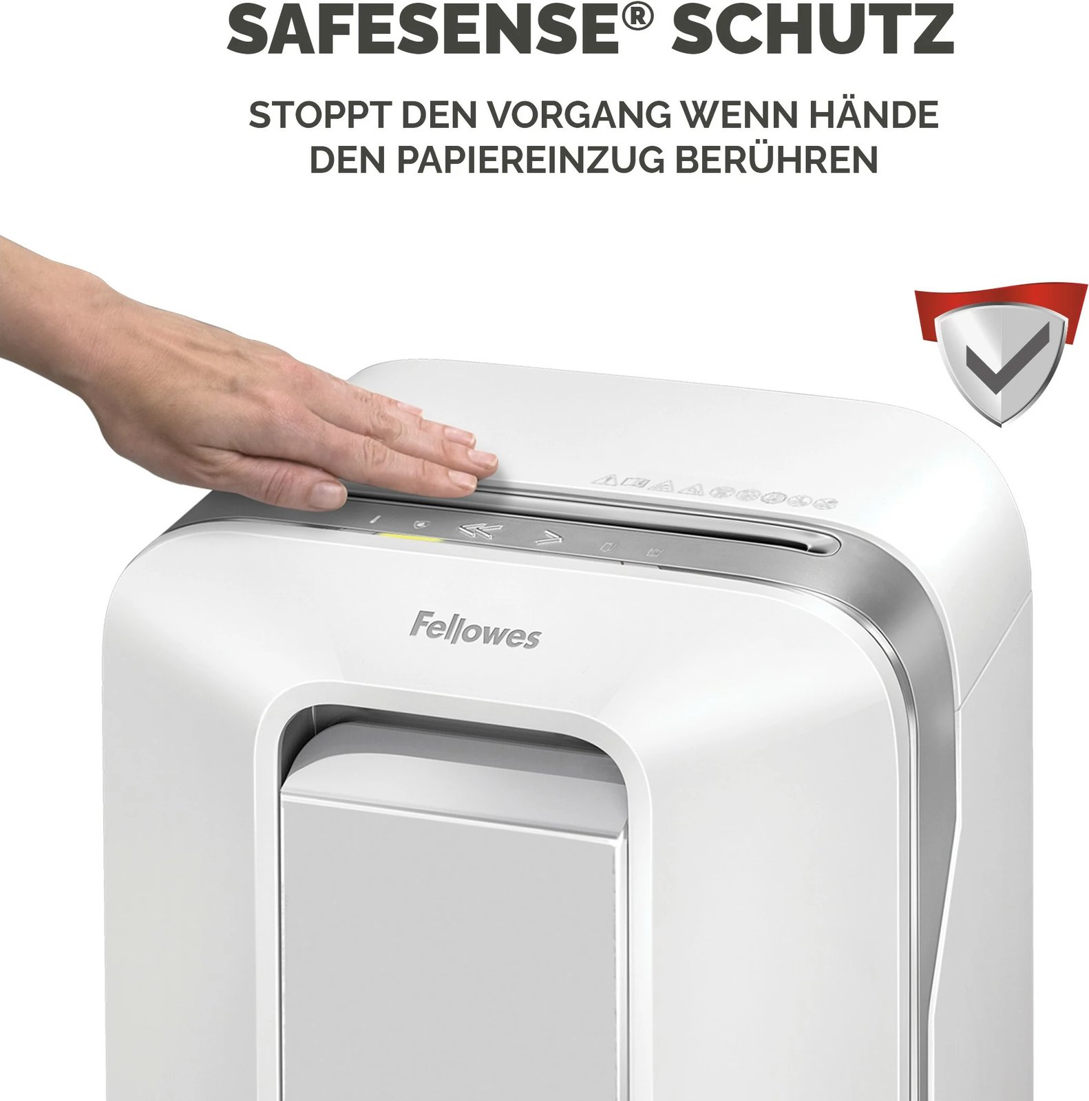 Shredder Fellowes Powershred LX201, Micro-cut, 22 L, e bardhë