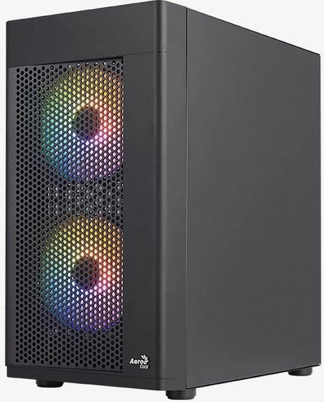 Kasë AeroCool Hexform TG FRGB, Mini Tower, Micro ATX/Mini ITX, e zezë Kasë AeroCool Hexform TG FRGB, Mini Tower, Micro ATX/Mini ITX, e zezë