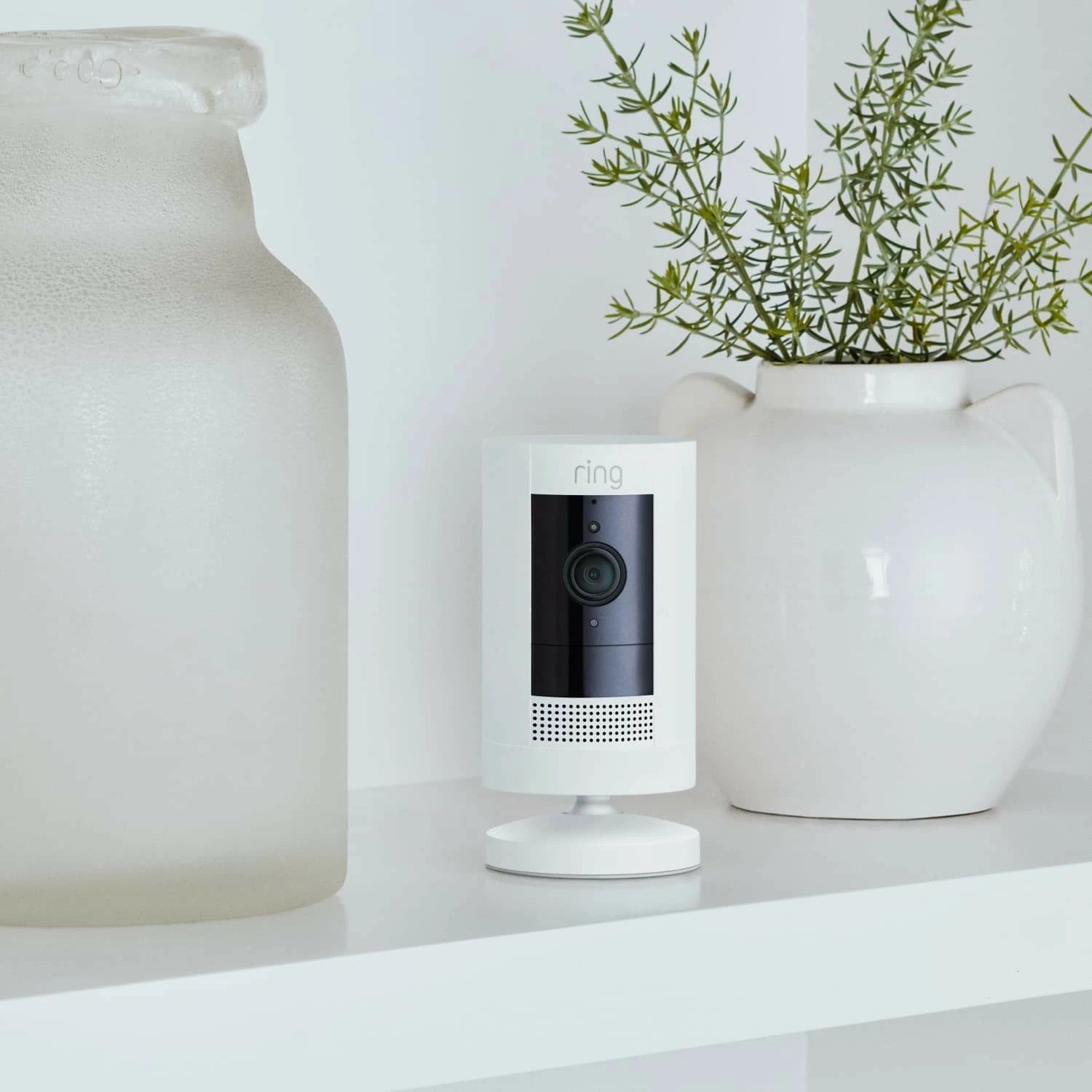 Kamerë sigurie IP Amazon Ring Stick Up Cam Battery, pa kabllo, e bardhë