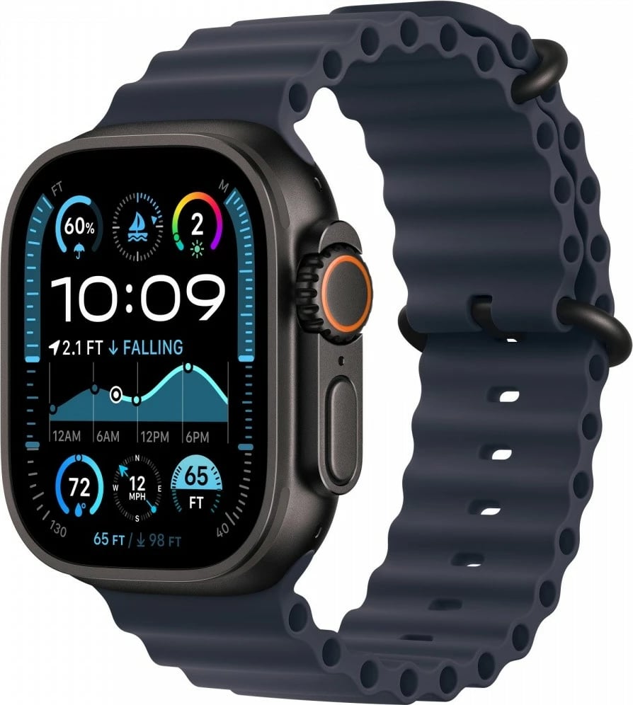Zgjatim për rrip Ocean Apple, MYPC3ZM/A, për 49 mm, fluoroelastomer, titanium, navy blue