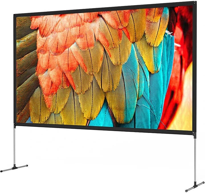 Ekran portativ për projektor BlitzWolf BW-VS6, 100 inç, 4K, me qëndrim, i bardhë