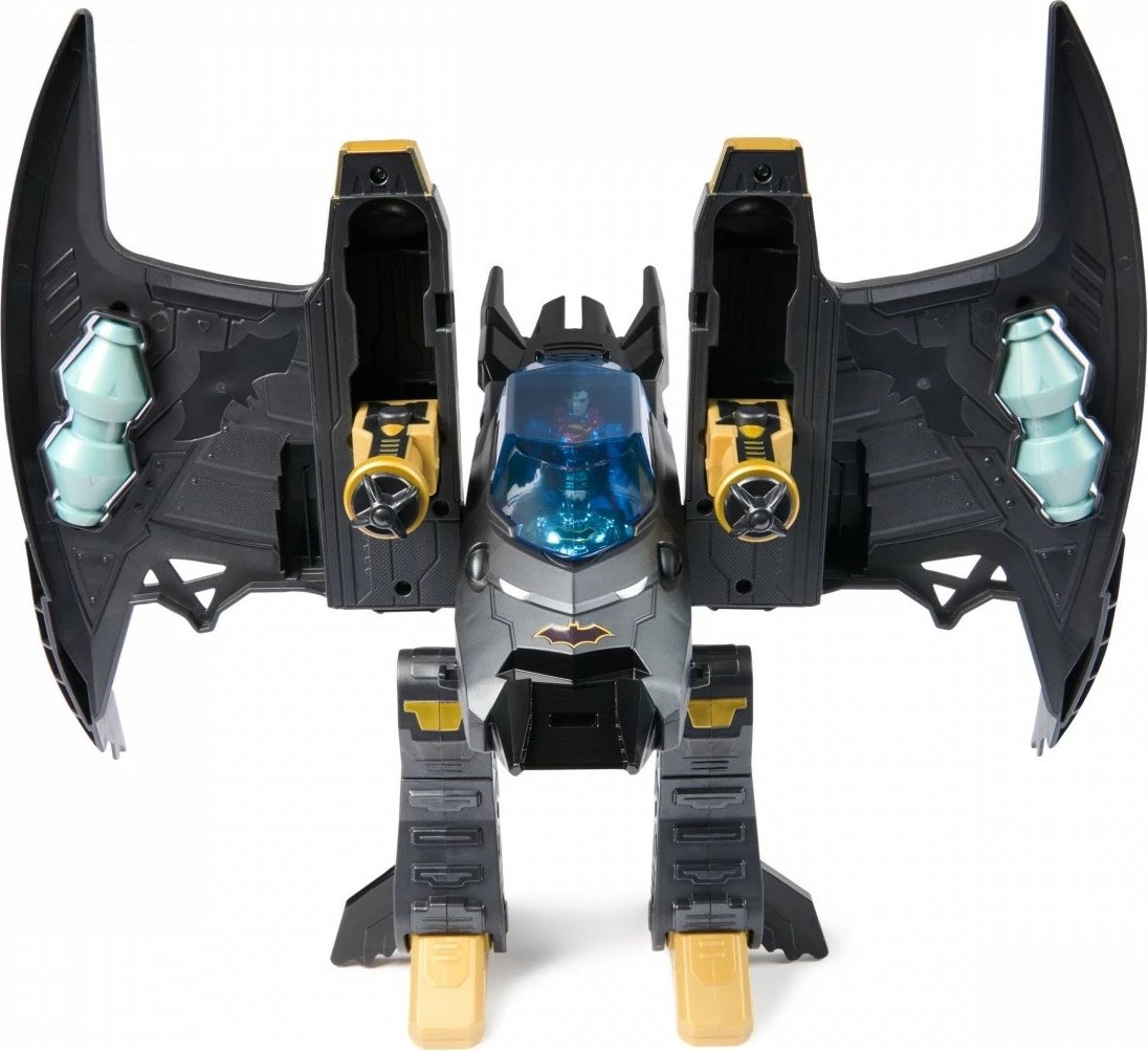 Set figurina aksion Batman Spin Master DC Metal Force Batwing Transformation, plastikë, për fëmijë