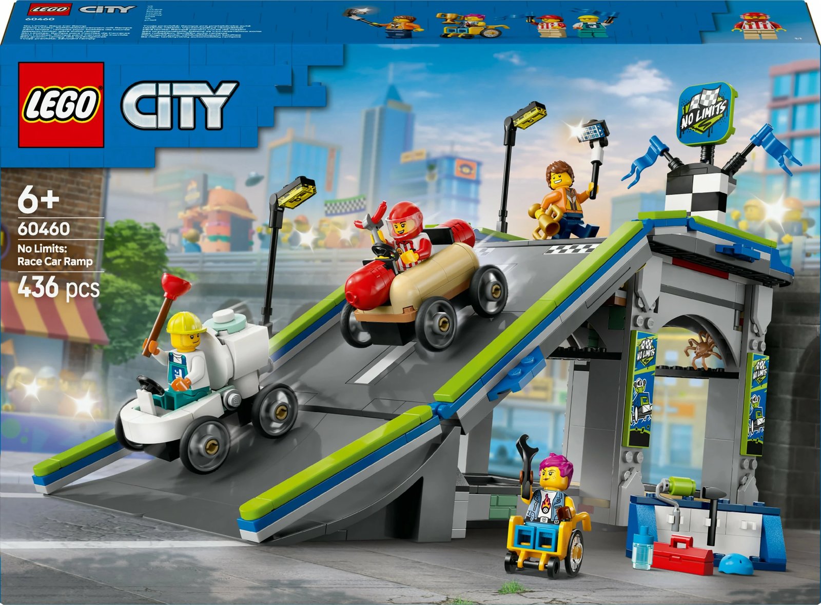 Set ndërtimi LEGO City 60460, rampë gare, 436 pjesë, multikolor