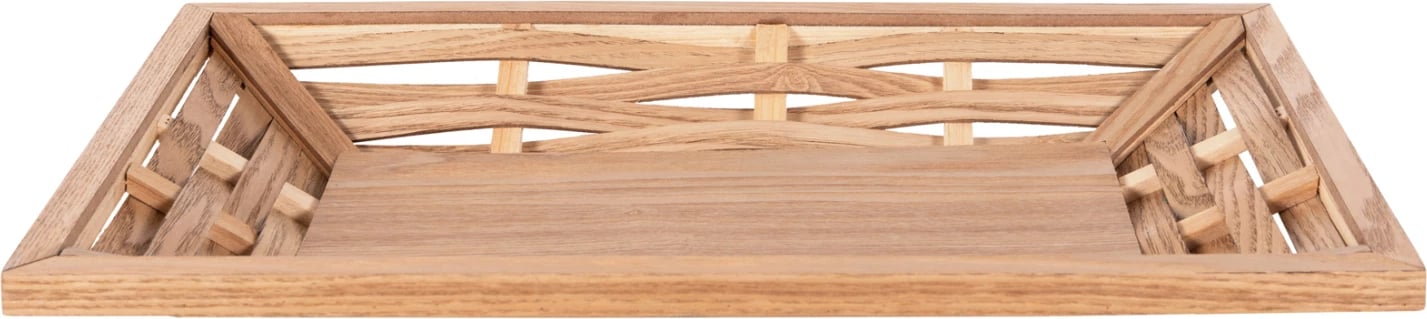 Tabaka shërbimi drejtkëndore, FH4228, dru bredhi dhe MDF, 51x32x5.5H cm