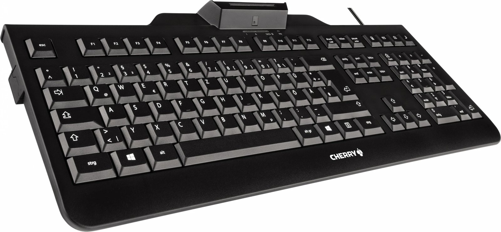 Tastierë Cherry KC 1000 SC, Full-size, Wired, USB, QWERTZ, E zezë