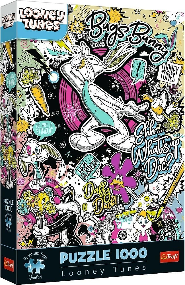 Puzzle 1000 pjesë Trefl Looney Tunes Crazy Melodies, karton