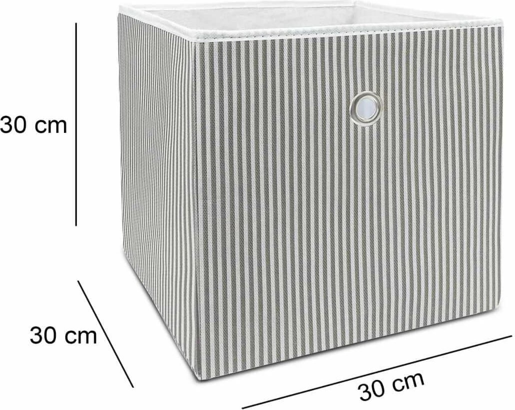 Shportë prej fetli, ngjyrë gri, Evila Originals, 30x30x20cm Shportë prej fetli, ngjyrë gri, Evila Originals, 30x30x20cm