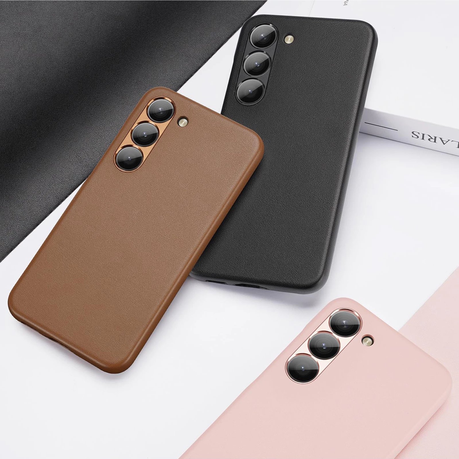 Mbështjellës Dux Ducis Grit për Samsung Galaxy S23+, lëkurë ekologjike, rozë