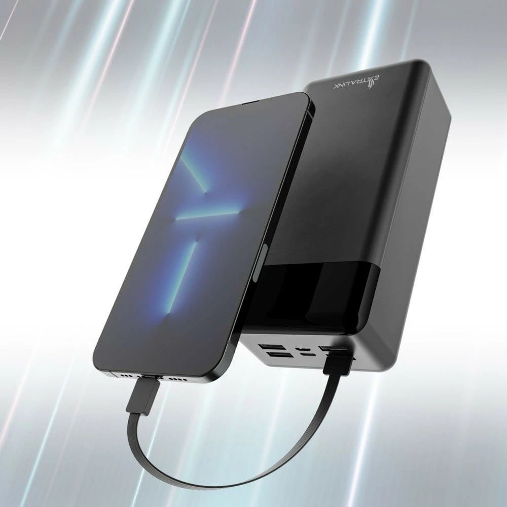 Powerbank Extralink EPB-124 EX.19522, 30000 mAh, e zezë