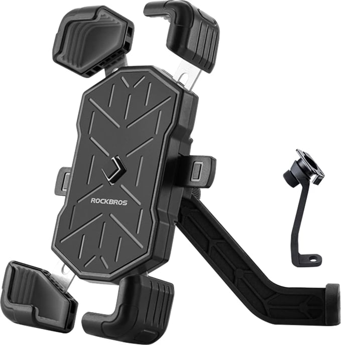 Mbajtës telefoni Rockbros HW-117 për biçikletë/motoçikletë, zi-gri