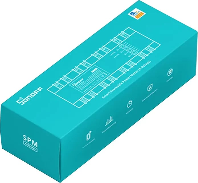 Switch i mençur Sonoff SPM-4Relay, 4x20A, WiFi, i bardhë