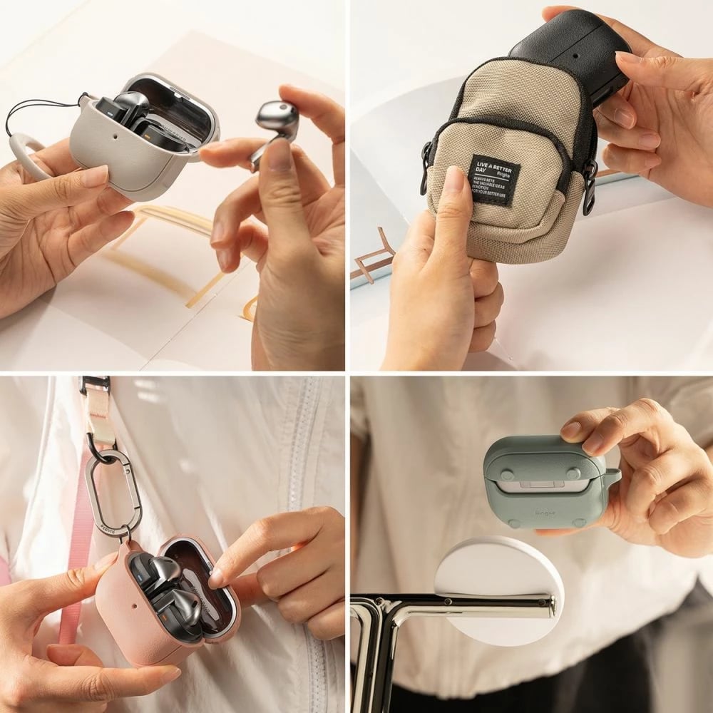 Mbështjellës Ringke Onyx MagSafe për Samsung Galaxy Buds 3 / 3 Pro, Gri