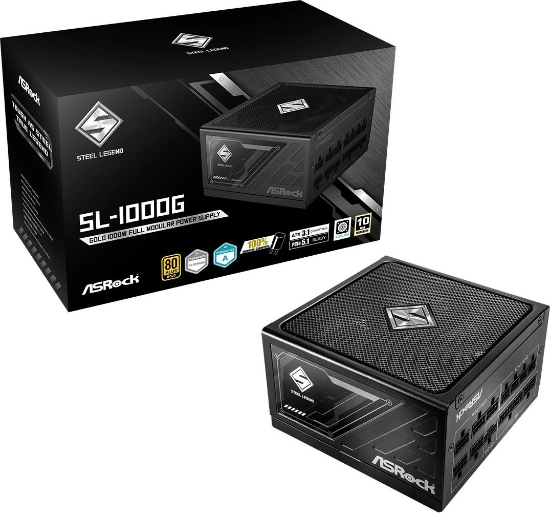 Furnizues energjie ASRock Steel Legend SL-1000G 1000W, ATX, 80+ Gold, i zi