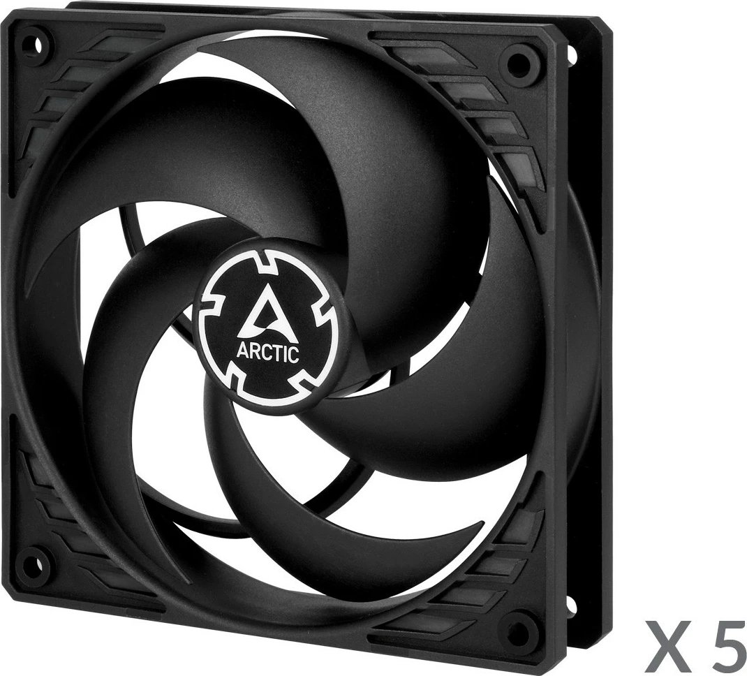 Ventilator kase ARCTIC P12 Max 120mm PWM, 5 copë, e zezë
