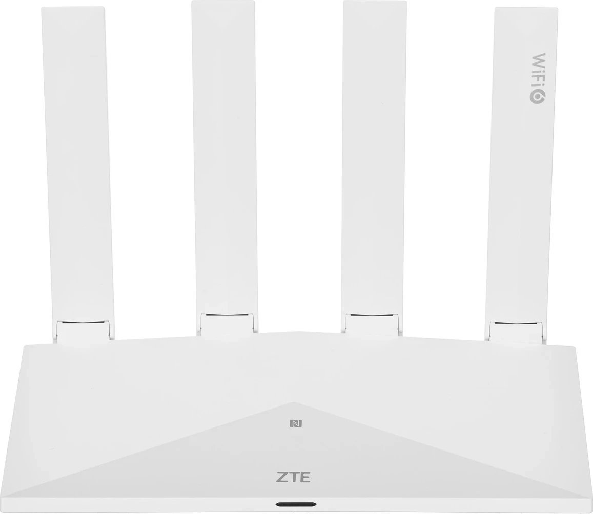 Router Wi-Fi 6 ZTE T3000, i bardhë