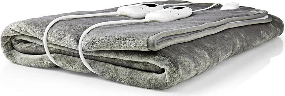 Batanije elektrike Nedis PEBL130CWT2, për 2 persona, 120 W, Fleece/Poliester, Gri