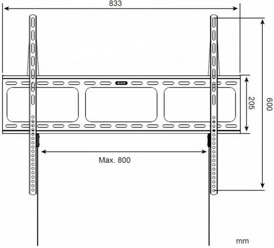 Mbajtëse muri për TV Techly 022649, për LCD/LED 42-80 inç, Slim, e zezë