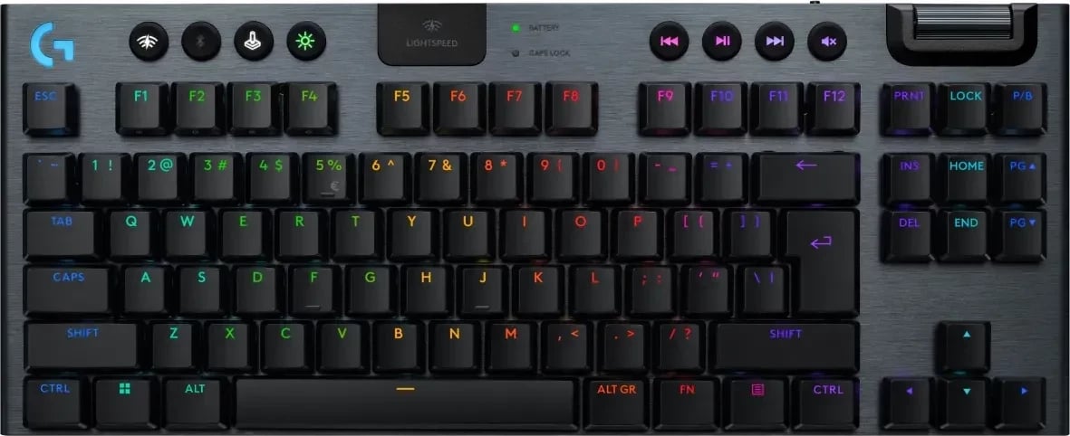Tastierë Logitech G915 X TKL, RGB, wireless, e zezë