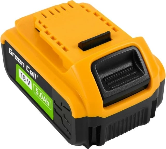 Bateri Green Cell PTDW18V5 për vegla pa kabllo, 5 Ah, 18 V, Verdhë