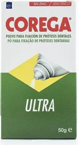 Pluhur ngjitës për proteza dentare Corega Ultra 50g