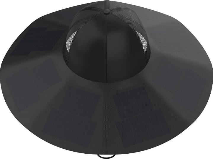 Kapelë EcoFlow Power Hat, M-L, me panele diellore, e zezë