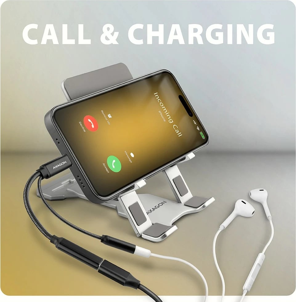 Kartë zanore e jashtme AXAGON ADA-HCPD, USB-C, DAC 32bit, 384kHz, PD 60W, e zezë