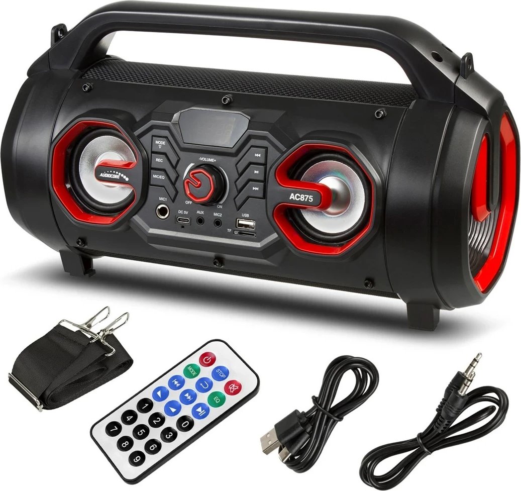 Boks portativ AUDIOCORE AC875, bluetooth 5.0, FM Radio, 2000mAh, i zi