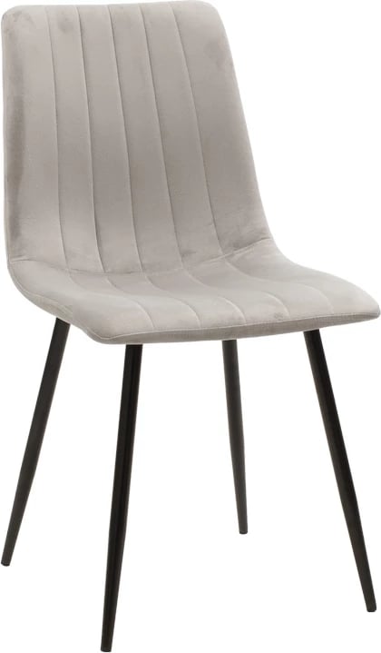 Tavolinë me karrige Julita-Noor, set 3 copë, MDF e bardhë, këmbë natyrale, 60x76cm