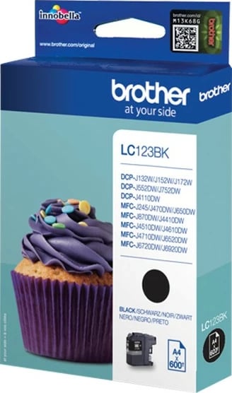 Toner Brother LC123BK, 600 faqe, Ngjyrë e zezë