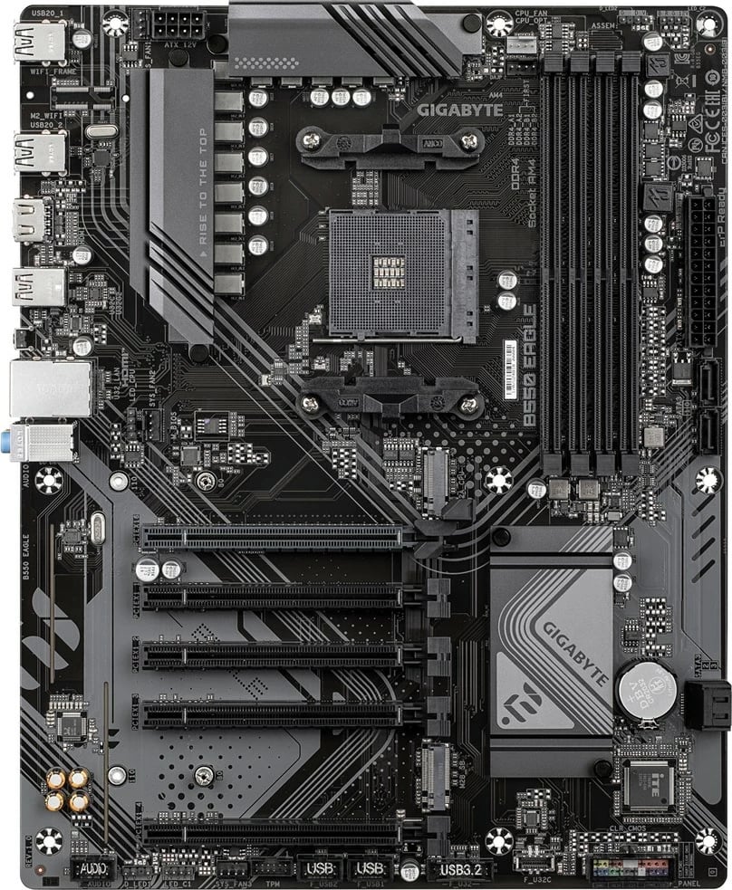 Pllakë amë Gigabyte B550 EAGLE, Socket AM4, ATX, DDR4, PCIe 4.0, e zezë