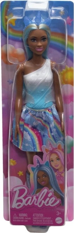 Kukull Barbie Mattel HRR12/HRR14, Touch of Magic, me fustan blu, me aksesorë unikorn