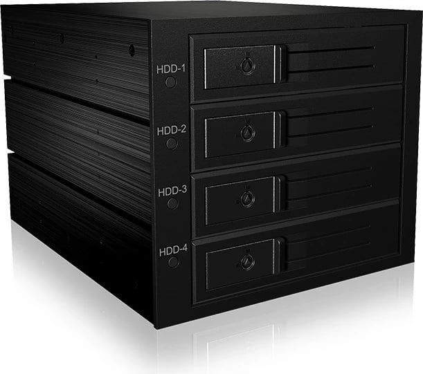Kasë ICY BOX IB-564SSK, 3x 5.25", 4x 2.5" SATA/SAS, alumini, e zezë