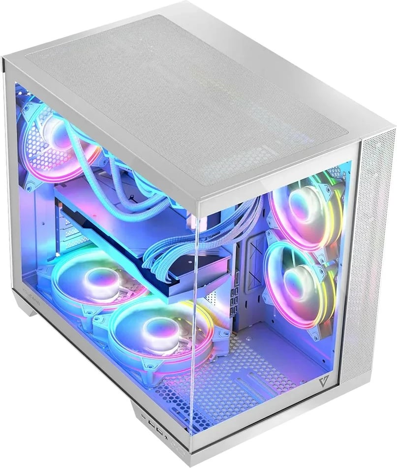 Kasë MODECOM Volcano Panorama APEX ARGB 3F Midi, e bardhë