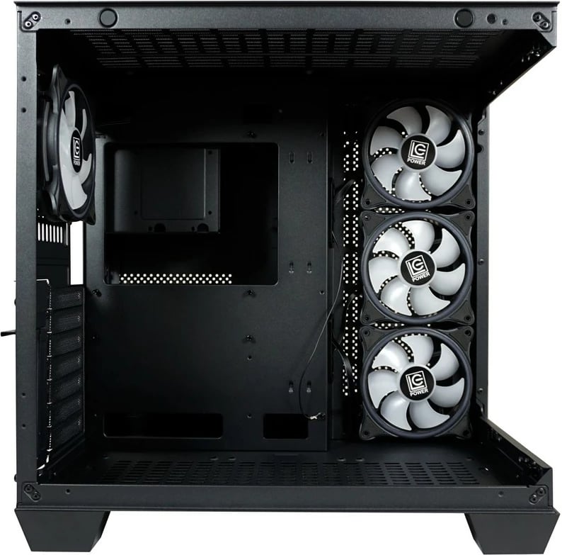 Kasë LC-Power 809B Dark Storm_X, Midi Tower, ATX, RGB, e zezë