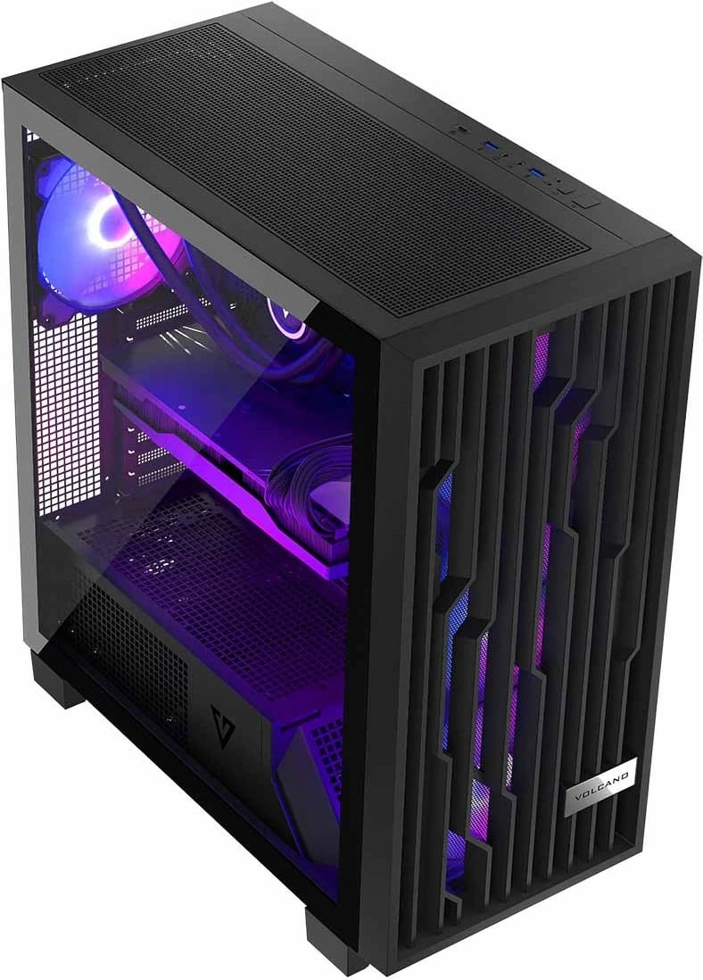 Kasë MODECOM Volcano Perun Apex ARGB Midi, e zezë