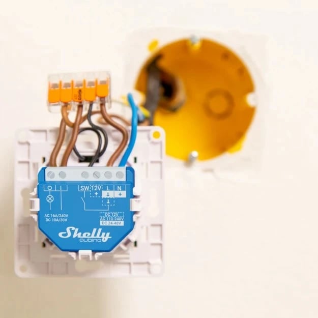Smart switch Shelly Qubino Wave 1, 25 dBmW, Z-Wave, 868.4 MHz, 40 m, Blue
