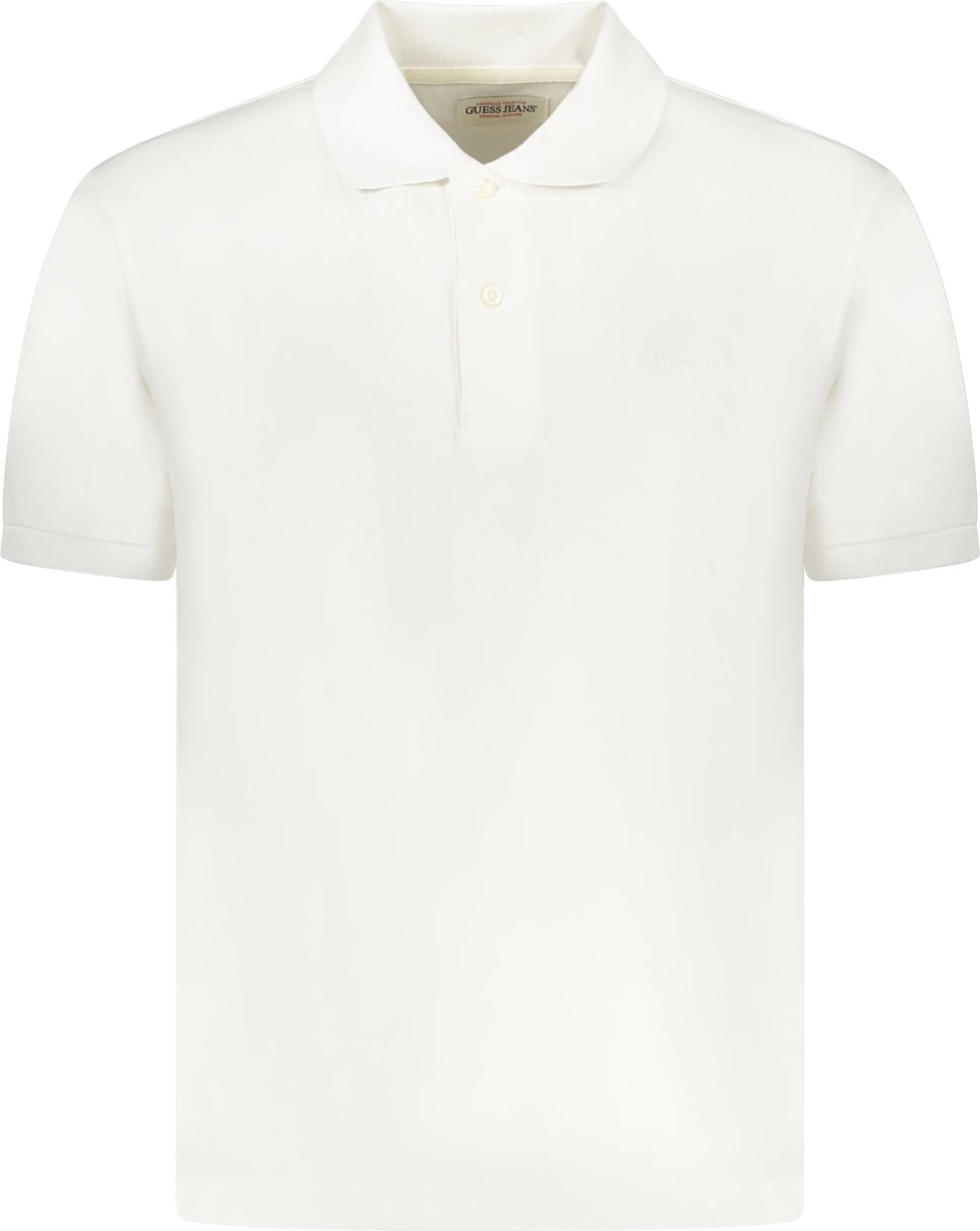 Maicë polo për meshkuj GUESS JEANS, e bardhë