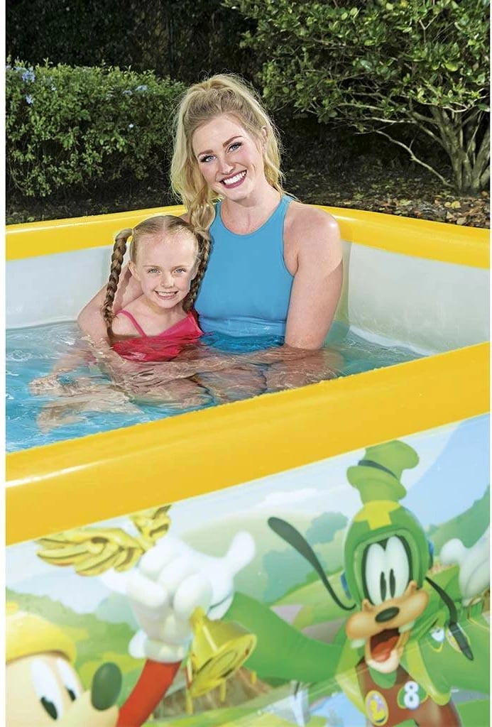 Pishinë e fryrë fëmijësh, Bestway, Mickey Mouse Roadster Family, 262x175x51 cm 778 L, shumëngjyrëshe