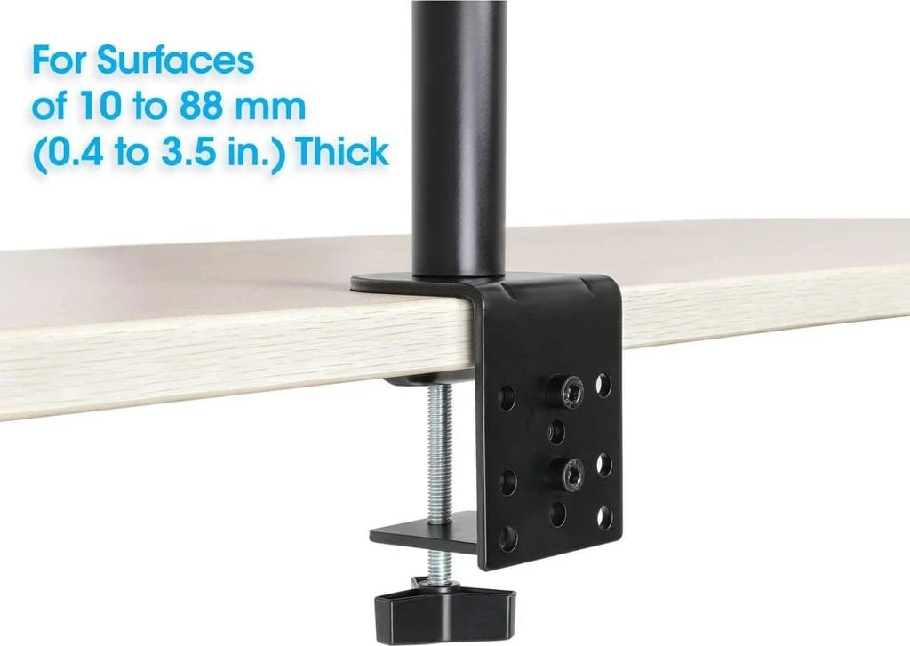 Mbajtëse tavoline Manhattan për monitor/laptop, 1 ekran, 10-27", VESA 75x75-100x100mm, deri 8kg, e zezë