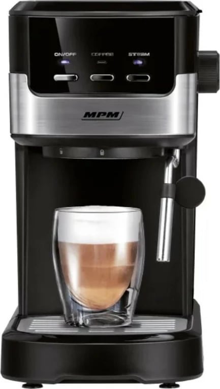 Makine kafeje me presion MPM MKW-13M, 1.2L, 15 bar, e zezë/argjendtë