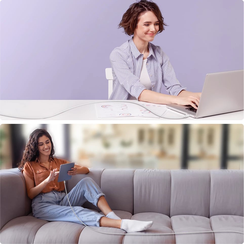 Kabllo Joyroom Multi-Color Series A14, USB-C në Lightning, 1.2m, 20W, Bardhë