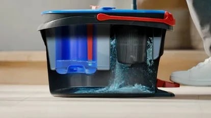 Mop Vileda H2Pro Spin me kovë dy dhoma, 178332, zi/blu/kuqe