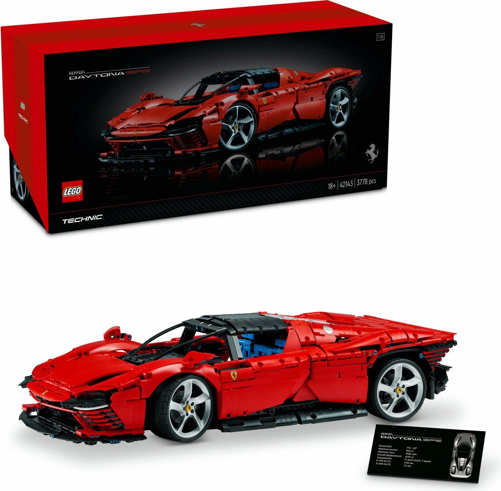 Set ndërtimi LEGO Technic Ferrari Daytona SP3, 3778 pjesë, plastikë, 6.99 kg Set ndërtimi LEGO Technic Ferrari Daytona SP3, 3778 pjesë, plastikë, 6.99 kg