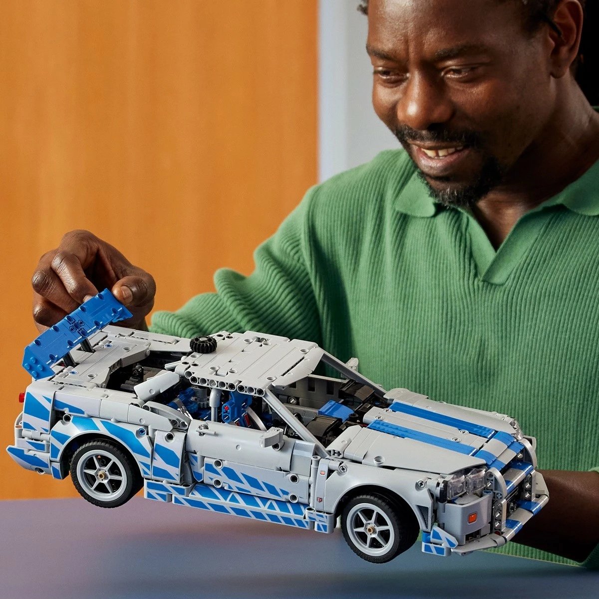 Set ndërtimi LEGO Technic Nissan Skyline GT-R R34 Fast & Furious, 1410 pjesë, Gri/Blu