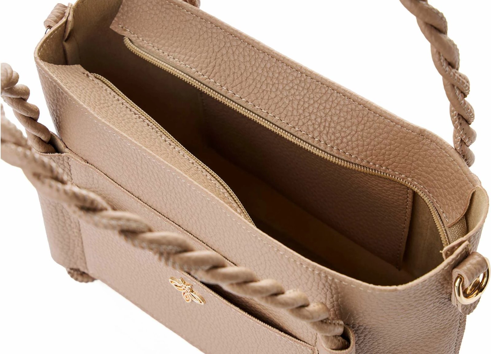 Çantë krahu Lucky Bees, ngjyrë mink, Nia