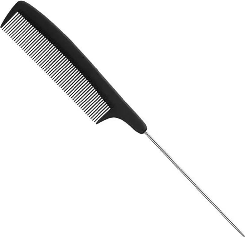 Krehër profesional me bisht metalik Eurostil 223mm, 1 copë, i zi