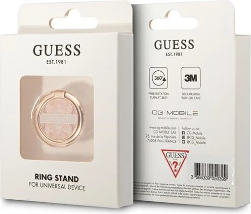 Mbajtës unazë për celular Guess Paisley, metalik, ari