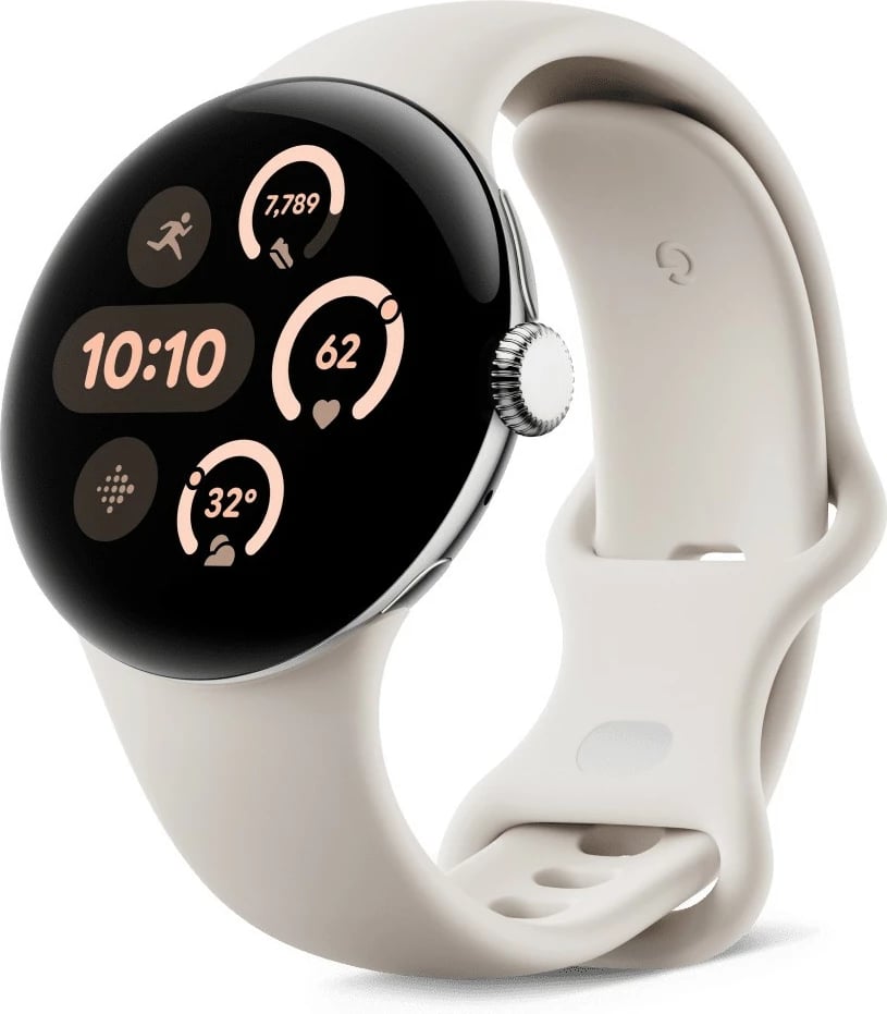 Smartwatch Google Pixel Watch 3, AMOLED, 32GB, Wi-Fi, GPS, porcelain