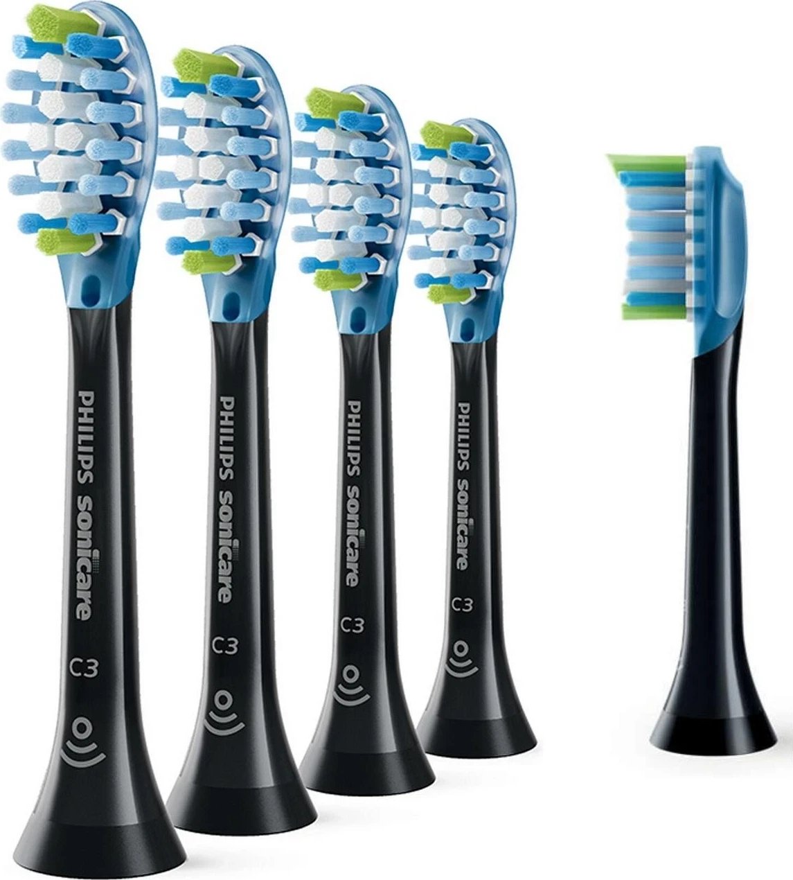 Koka e furçës Philips Sonicare C3 Premium Plaque Defence, 5 copë, e zezë