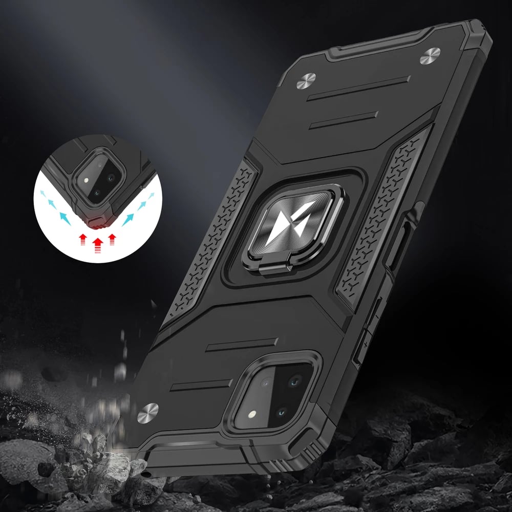 Mbështjellës Wozinsky Ring Armor me mbajtëse, për Samsung Galaxy A22 4G, Blu
